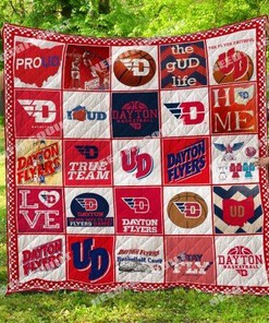 Sport Dayton Flyers Quilt Blanket Bedding Set for Home Décor