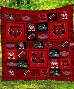 Sport Ncaa Arkansas State Red Wolves Collection Combined Quilt Blanket Bedding Set
