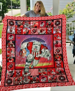 Sport Ncaa Georgia Bulldogs Green Quilt Blanket Bedding Set
