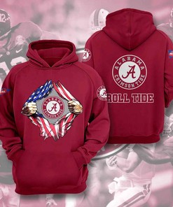 Sports American Football Ncaaf Alabama Crimson Tide Usa Hoodie 3D 4