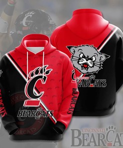 Sports American Football Ncaaf Cincinnati Bearcats Usa All Over Print Hoodie 3D