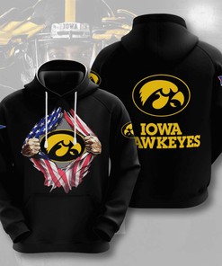 Sports American Football Ncaaf Iowa Hawkeyes Usa All Over Print Hoodie 3D