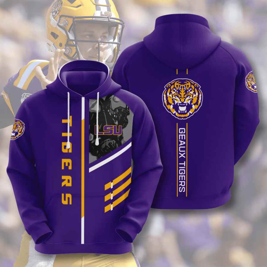 Sports American Football Ncaaf Lsu Tigers Usa Sport All Over Print Hoodie 3D
