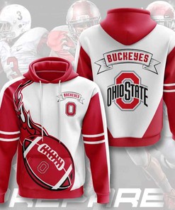 Sports American Football Ncaaf Ohio State Buckeyes Usa Hoodie 3D