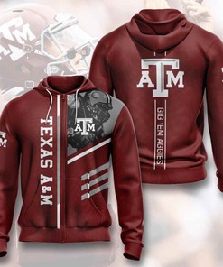 Sports American Football Ncaaf Texas A&M Aggies Usa Sport All Over Print Hoodie 3D 3