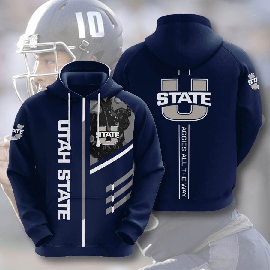 Sports American Football Ncaaf Utah State Aggies Usa Hoodie 3D