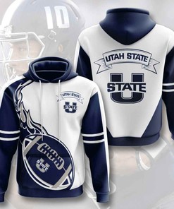 Sports American Football Ncaaf Utah State Aggies Usa Sport All Over Print Hoodie 3D