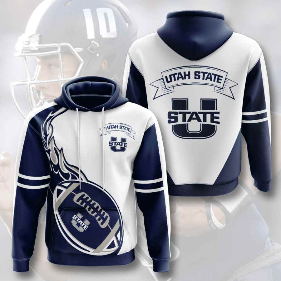 Sports American Football Ncaaf Utah State Aggies Usa Sport All Over Print Hoodie 3D