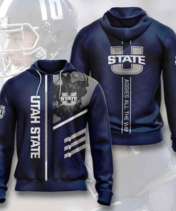Sports American Football Ncaaf Utah State Aggies Usa Sport All Over Print Hoodie 3D 1