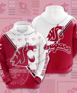 Sports American Football Ncaaf Washington State Cougars Usa Sport All Over Print Hoodie 3D
