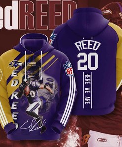 Sports American Football Nfl Baltimore Ravens Ed Reed Usa Hoodie 3D