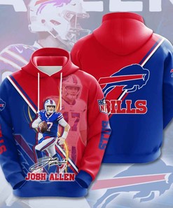 Sports American Football Nfl Buffalo Bills Josh Allen Usa Sport All Over Print Hoodie 3D 4