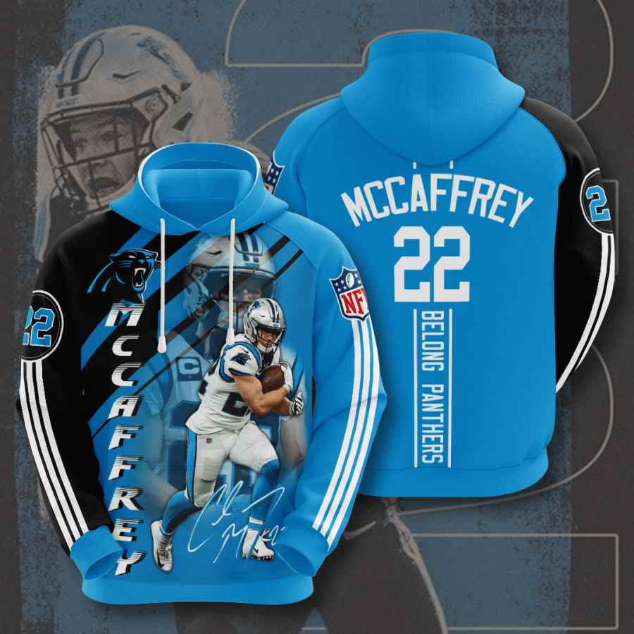 Sports American Football Nfl Carolina Panthers Christian Mccaffrey Usa Hoodie 3D