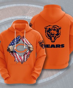 Sports American Football Nfl Chicago Bears Usa All Over Print Hoodie 3D