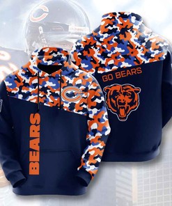 Sports American Football Nfl Chicago Bears Usa Sport All Over Print Hoodie 3D