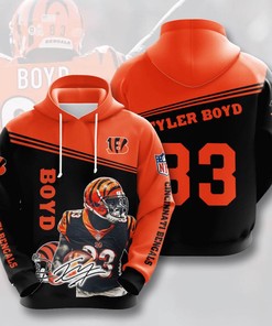 Sports American Football Nfl Cincinnati Bengals Tyler Boyd Usa Hoodie 3D