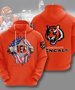 Sports American Football Nfl Cincinnati Bengals Usa Sport All Over Print Hoodie 3D