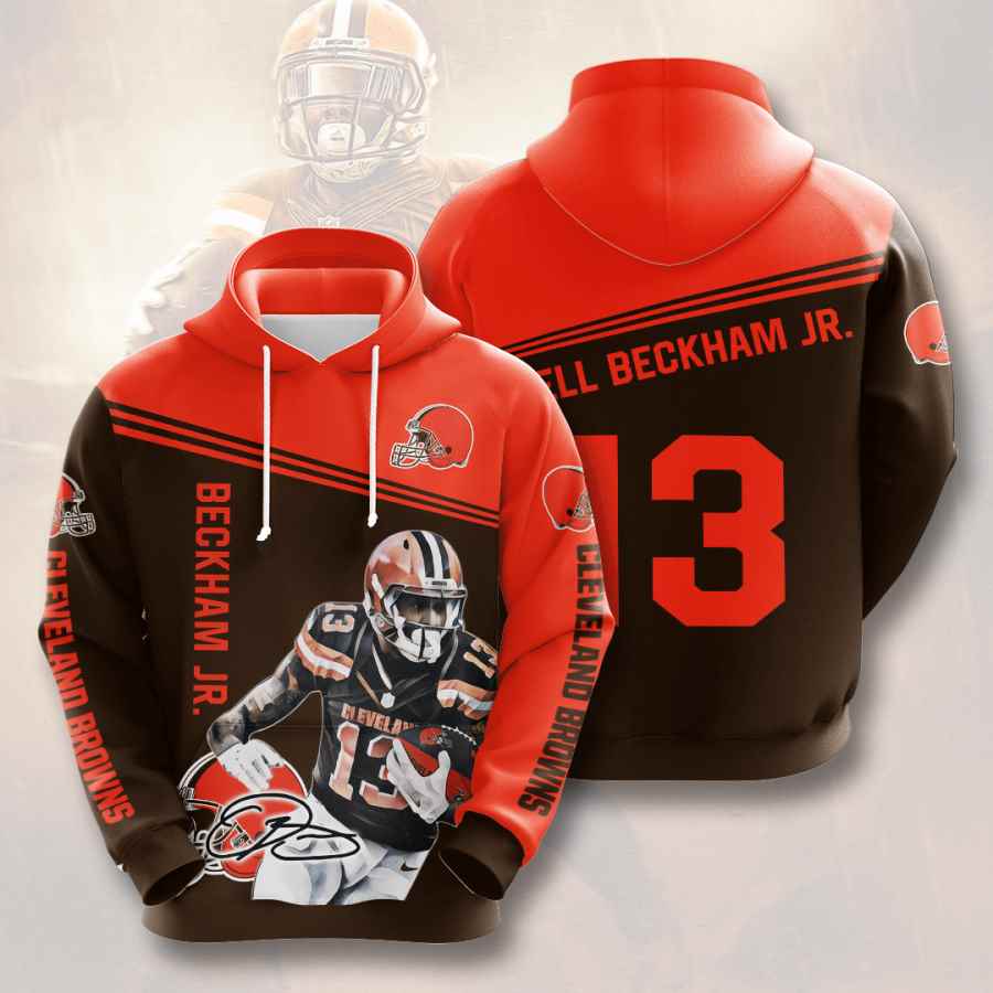 Sports American Football Nfl Cleveland Browns Usa Sport All Over Print Hoodie 3D 4