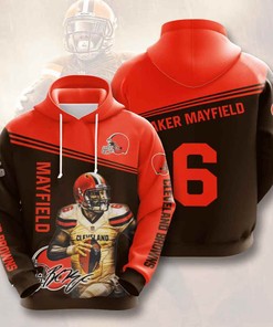 Sports American Football Nfl Cleveland Browns Usa Sport All Over Print Hoodie 3D 6