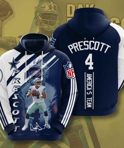 Sports American Football Nfl Dallas Cowboys Dak Prescott Usa Hoodie 3D