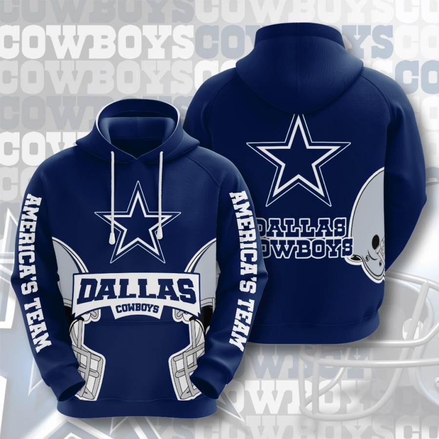 Sports American Football Nfl Dallas Cowboys Usa Sport All Over Print Hoodie 3D 2