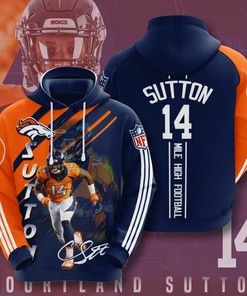 Sports American Football Nfl Denver Broncos Courtland Sutton Usa Hoodie 3D