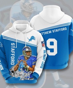 Sports American Football Nfl Detroit Lions Matthew Stafford Usa Sport All Over Print Hoodie 3D