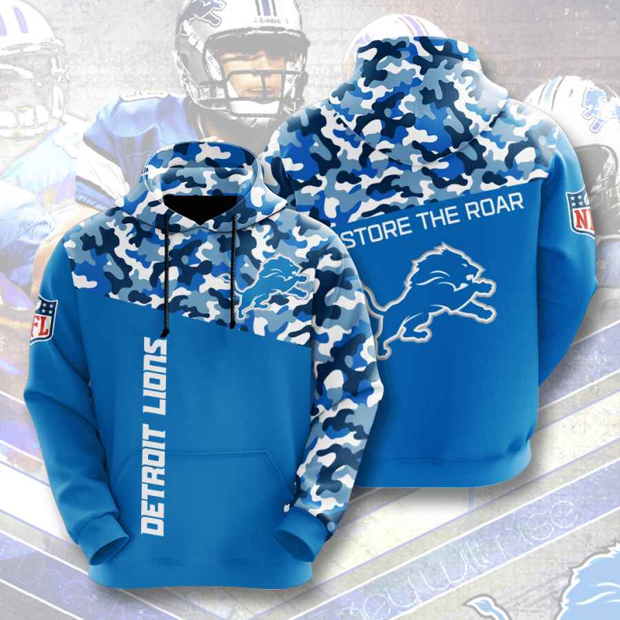 Sports American Football Nfl Detroit Lions Usa Sport All Over Print Hoodie 3D