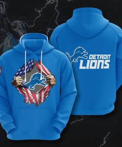 Sports American Football Nfl Detroit Lions Usa Sport All Over Print Hoodie 3D 1