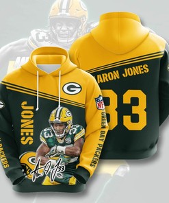 Sports American Football Nfl Green Bay Packers Aaron Jones Usa Hoodie 3D