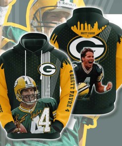 Sports American Football Nfl Green Bay Packers Brett Favre Usa Hoodie 3D