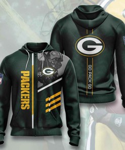Sports American Football Nfl Green Bay Packers Usa All Over Print Hoodie 3D