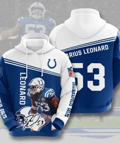 Sports American Football Nfl Indianapolis Colts Darius Leonard Usa Hoodie 3D