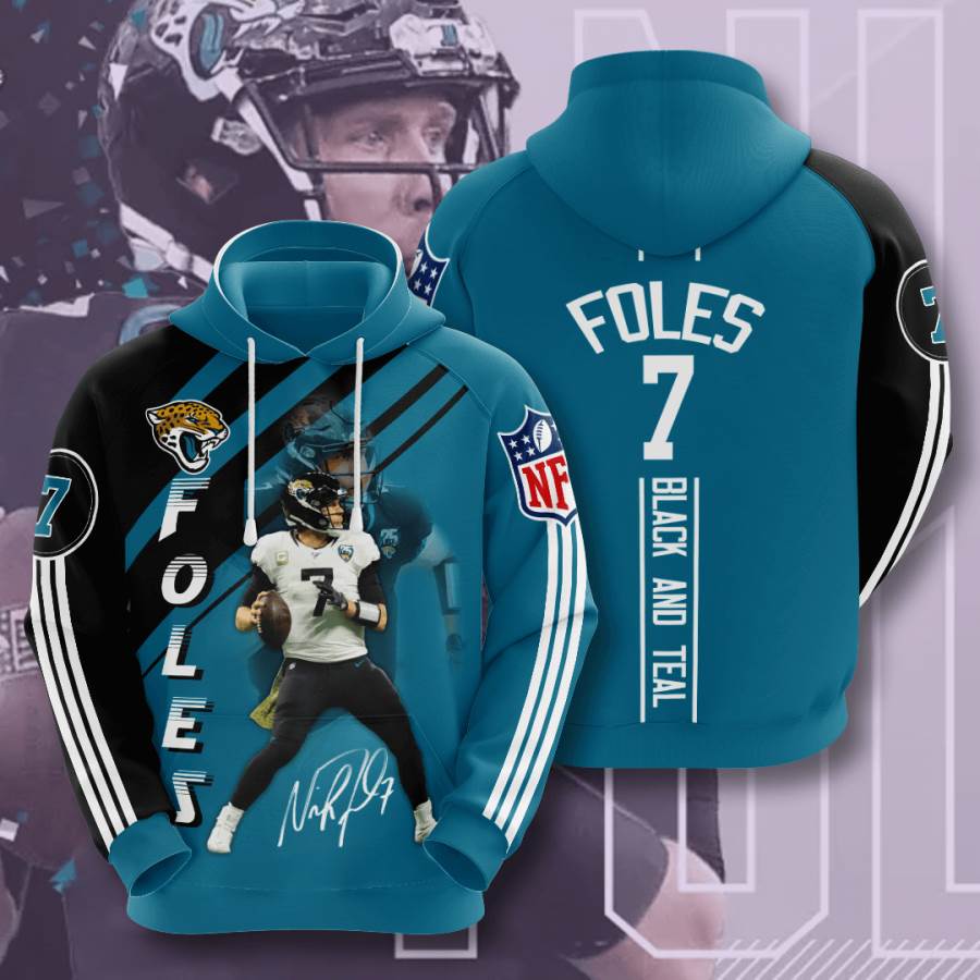 Sports American Football Nfl Jacksonville Jaguars Nick Foles Usa Hoodie 3D