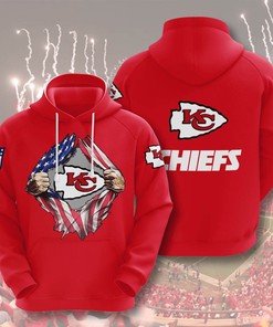 Sports American Football Nfl Kansas City Chiefs Usa Sport All Over Print Hoodie 3D 4