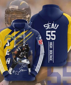 Sports American Football Nfl Los Angeles Chargers Junior Seau Usa Hoodie 3D