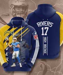 Sports American Football Nfl Los Angeles Chargers Philip Rivers Usa Sport All Over Print Hoodie 3D