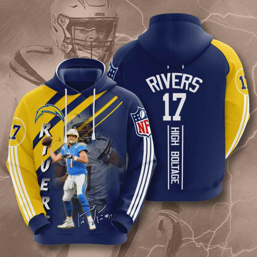 Sports American Football Nfl Los Angeles Chargers Philip Rivers Usa Sport All Over Print Hoodie 3D