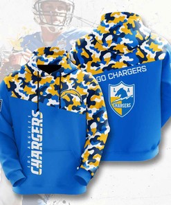 Sports American Football Nfl Los Angeles Chargers Usa All Over Print Hoodie 3D