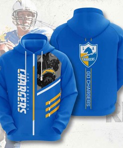 Sports American Football Nfl Los Angeles Chargers Usa Sport All Over Print Hoodie 3D 1