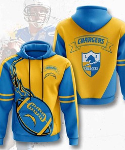 Sports American Football Nfl Los Angeles Chargers Usa Sport All Over Print Hoodie 3D 3