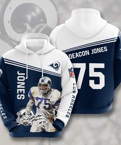 Sports American Football Nfl Los Angeles Rams Deacon Jones Usa Hoodie 3D