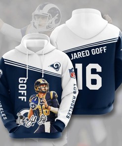 Sports American Football Nfl Los Angeles Rams Jared Goff Usa Hoodie 3D