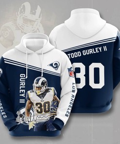 Sports American Football Nfl Los Angeles Rams Todd Gurley Ii Usa All Over Print Hoodie 3D