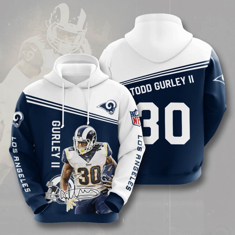 Sports American Football Nfl Los Angeles Rams Todd Gurley Ii Usa All Over Print Hoodie 3D