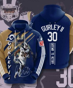Sports American Football Nfl Los Angeles Rams Todd Gurley Ii Usa Hoodie 3D