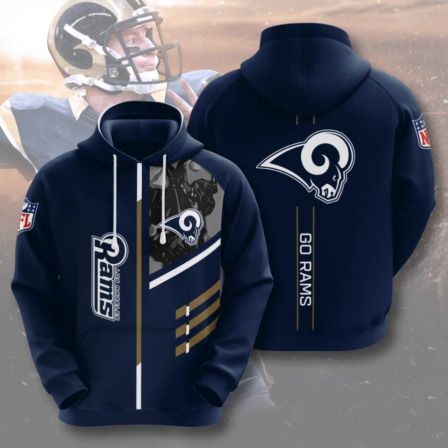 Sports American Football Nfl Los Angeles Rams Usa Sport All Over Print Hoodie 3D 1