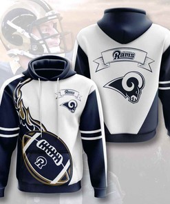 Sports American Football Nfl Los Angeles Rams Usa Sport All Over Print Hoodie 3D 2
