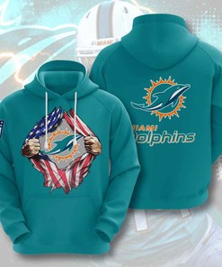 Sports American Football Nfl Miami Dolphins Usa Sport All Over Print Hoodie 3D 1