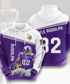 Sports American Football Nfl Minnesota Vikings Kyle Rudolph Usa Hoodie 3D